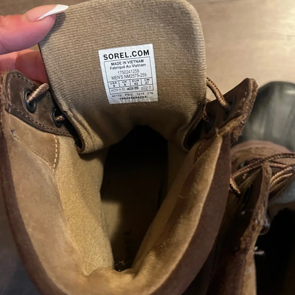 Sorel mens Cheyanne II brown waterproof insulated lace duck boot